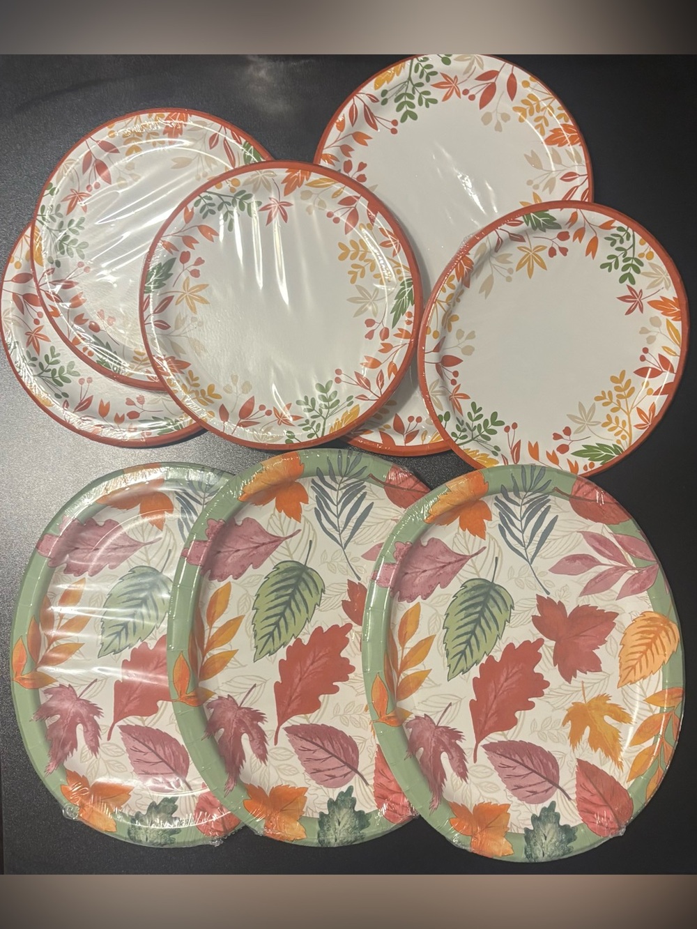 Autumn Leaf Disposable Dinner Plates - Fall Leaves Design (9 packs)